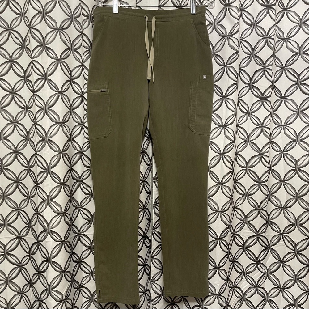 FIGS Technical Collection Green Straight Leg Scrub Pants